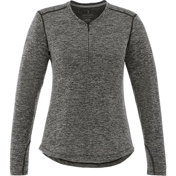 Heather Dark Charcoal (988) color option for Women's Quadra Long Sleeve Top