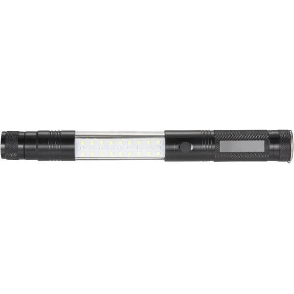 Black (Bk) color option for Telescopic Magnetic Cob Led Flashlight W/Sidelight