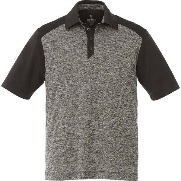 Heather Dk Charcoal/Black Smk (988) color option for Men's Sagano Short Sleeve Polo