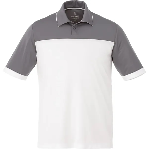 Steel Grey/White (945) color option for Men's Mack Short Sleeve Polo