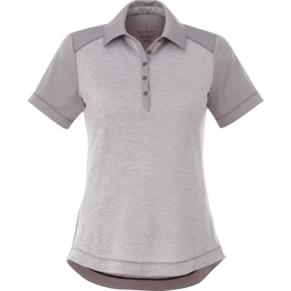 Heather Grey/Quarry (932) color option for Women's Sagano Short Sleeve Polo