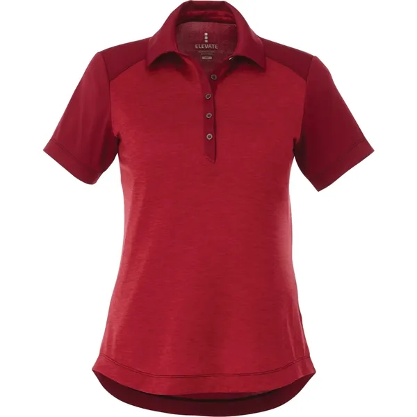 Vintage Red Heather/Chili (369) color option for Women's Sagano Short Sleeve Polo