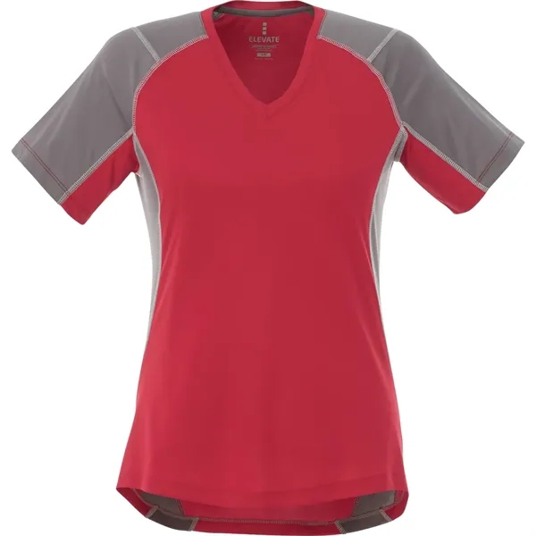 Team Red/Steel Grey (358) color option for Women's Taku Short Sleeve Tech Tee
