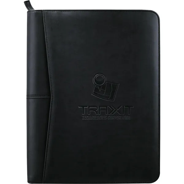 Black (Bk) color option for Fsc® Mix Pedova™ Zippered Ultra Hyde Padfolio