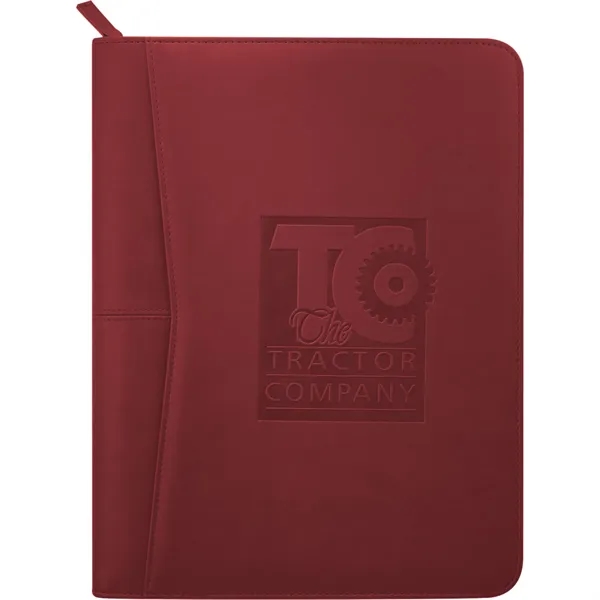 Red (Rd) color option for Fsc® Mix Pedova™ Zippered Ultra Hyde Padfolio