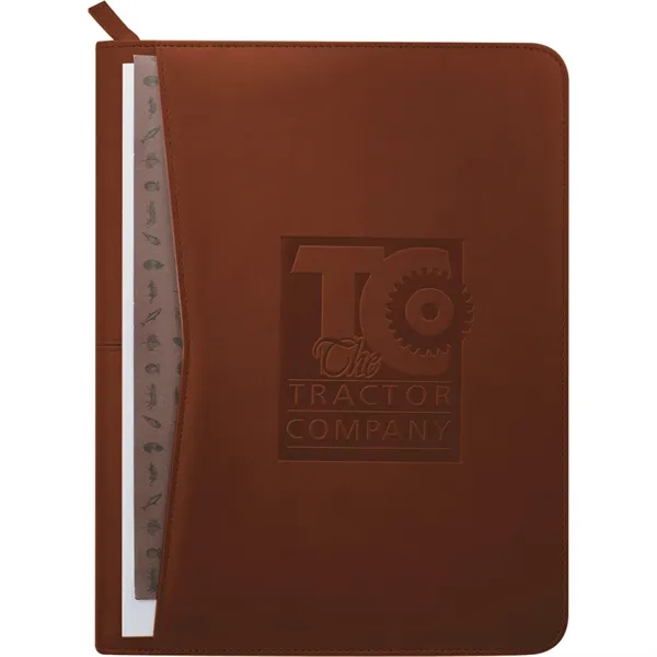 Terra Cotta (Tc) color option for Fsc® Mix Pedova™ Zippered Ultra Hyde Padfolio