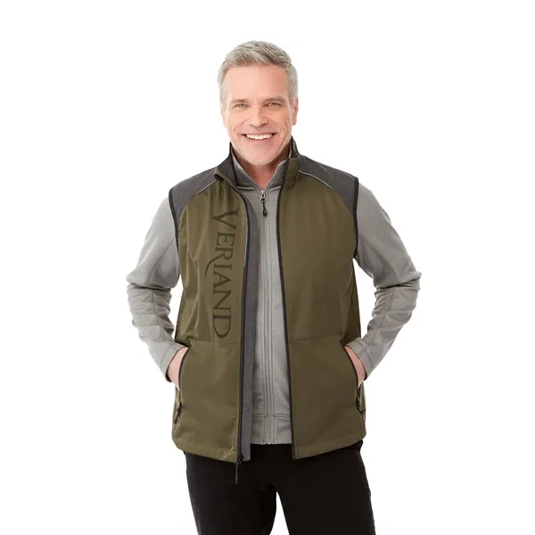 Loden/Black Smoke Heather (684) color option for Men's Nasak Hybrid Softshell Vest