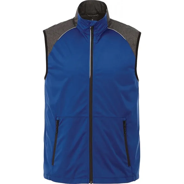 Metro Blue/Black Smoke Heather (550) color option for Men's Nasak Hybrid Softshell Vest