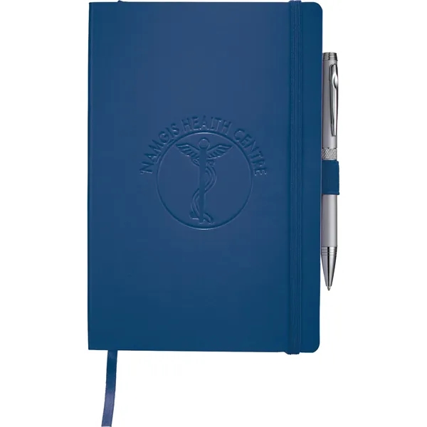 Navy (Ny) color option for Fsc® Mix 5.5"X 8.5" Nova Soft Bound Journal