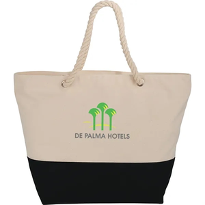 Photo of Zippered 12oz Cotton Canvas Rope Tote