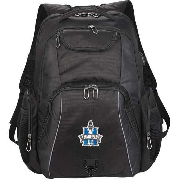 Black (Bk) color option for Rainier Tsa 17" Computer Backpack