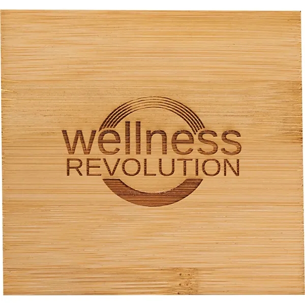 Natural (Nt) color option for Bamboo Coaster Set