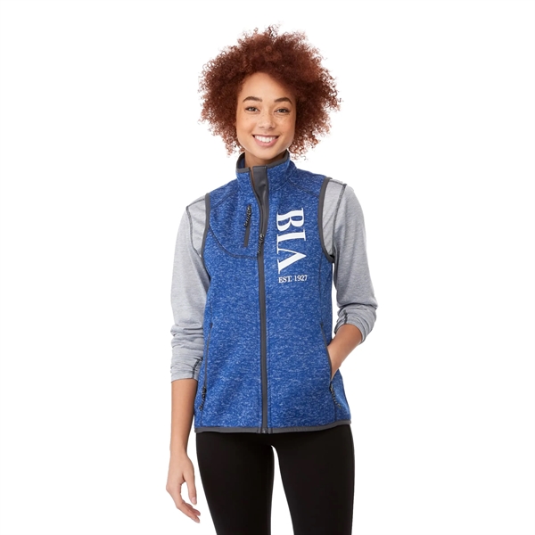 Metro Blue Heather (550) color option for Women's Fontaine Knit Vest