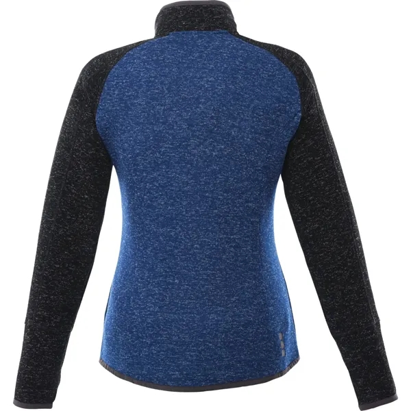 Metro Blue/Black Smoke Heather (550) color option for Women's Vorlage Half Zip Knit Jacket