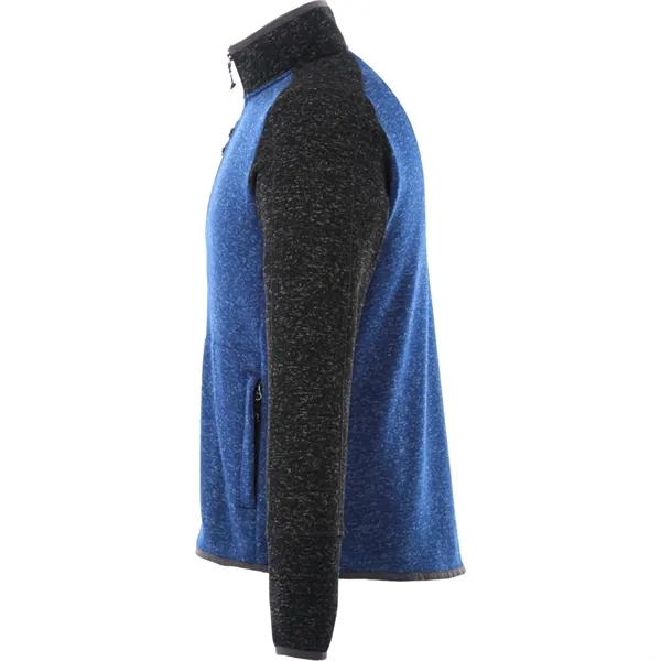 Metro Blue/Black Smoke Heather (550) color option for Men's Vorlage Half Zip Knit Jacket