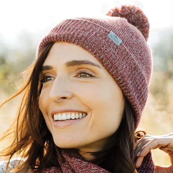 Dark Red Heather (372) color option for Unisex Shelty Roots73 Knit Toque