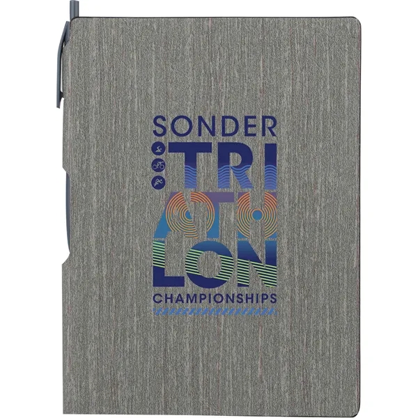Gray (Gy) color option for Fsc® Mix 6" X 8.5" Bari Notebook With Pen