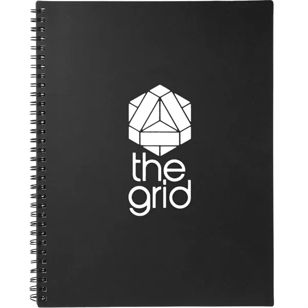 Black (Bk) color option for Fsc® Mix 8.5" X 11" Lg Business Spiral Notebook