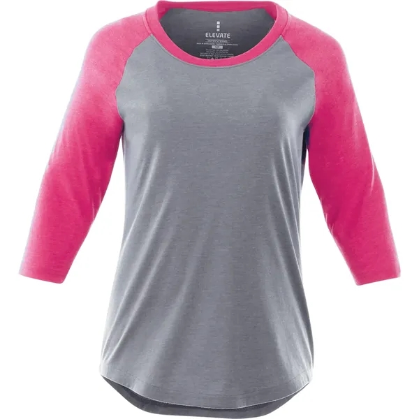 Magenta Heather/Med Hthr Grey (337) color option for Women's Dakota Three Quarter Tee