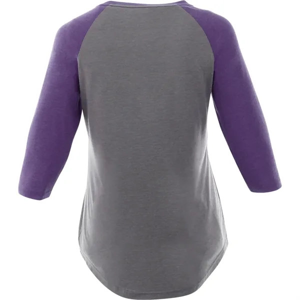 Purple Heather/Med Hthr Grey (590) color option for Women's Dakota Three Quarter Tee