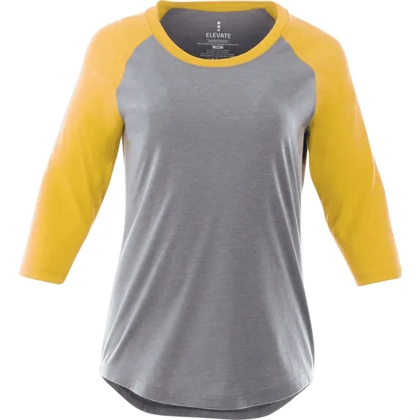 Yellow Heather/Med Hthr Grey (234) color option for Women's Dakota Three Quarter Tee