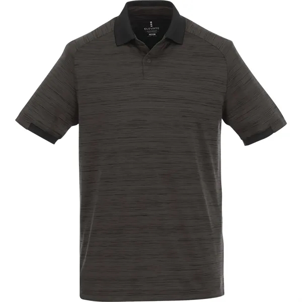 Black Smoke Heather/Black (994) color option for Men's Emory Short Sleeve Polo