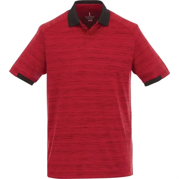 Vintage Red Heather/Vintage Red (369) color option for Men's Emory Short Sleeve Polo
