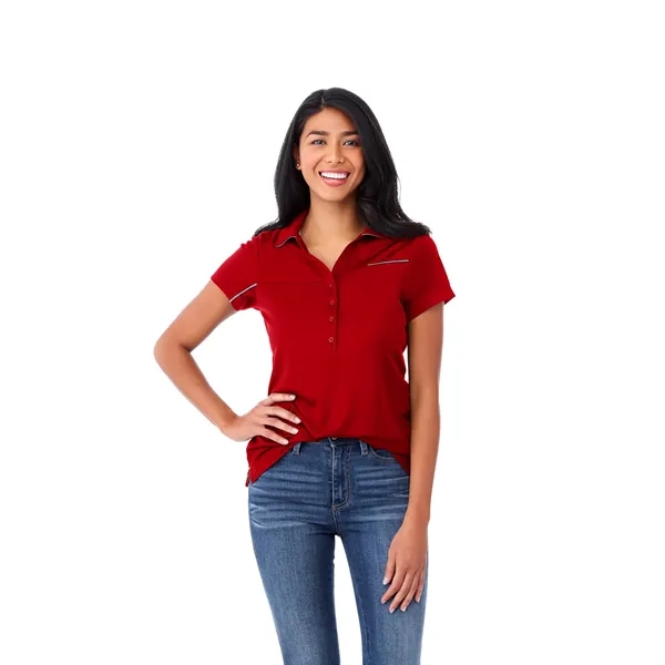 Team Red/Steel Grey (358) color option for Women's Wilcox Ss Polo