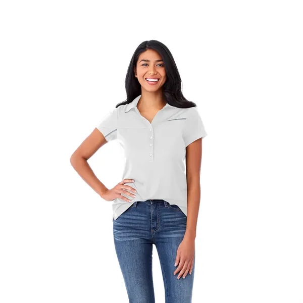 White/Steel Grey (125) color option for Women's Wilcox Ss Polo