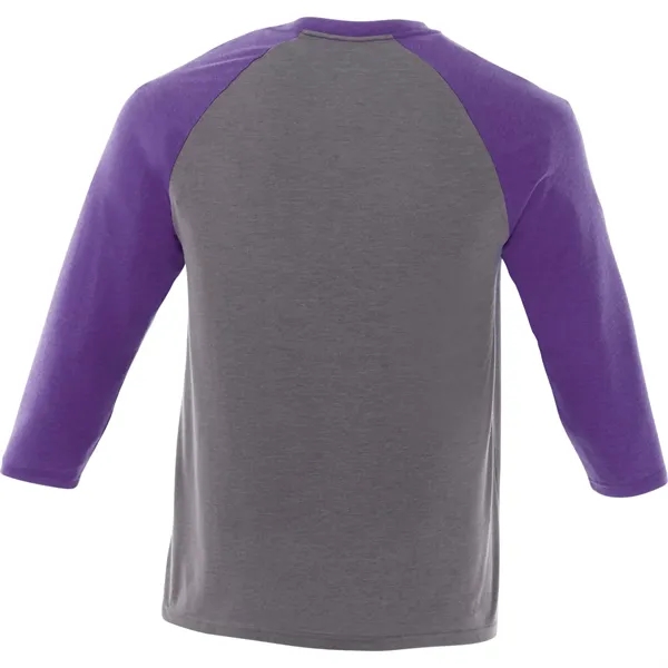 Purple Heather/Med Hthr Grey (590) color option for Men's Dakota Three Quarter Tee