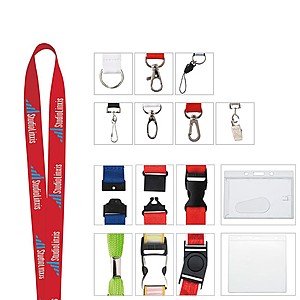Photo of 1" Polyester Woven Lanyard