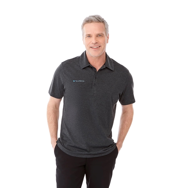 Heather Dark Charcoal (988) color option for Men's Acadia Short Sleeve Polo