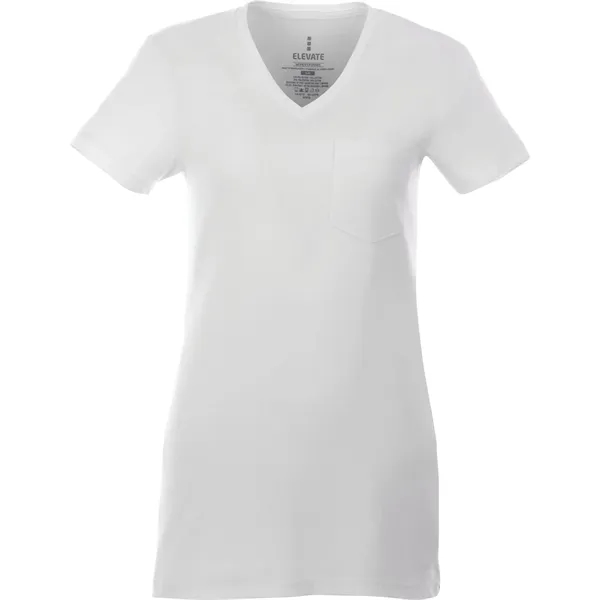 White/White (125) color option for Women's Monroe Short Sleeve Pocket Tee
