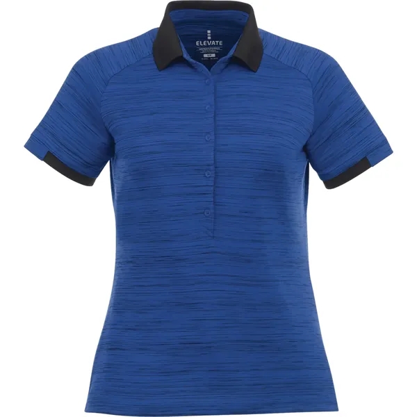 Metro Blue Heather/Navy (550) color option for Women's Emory Ss Polo