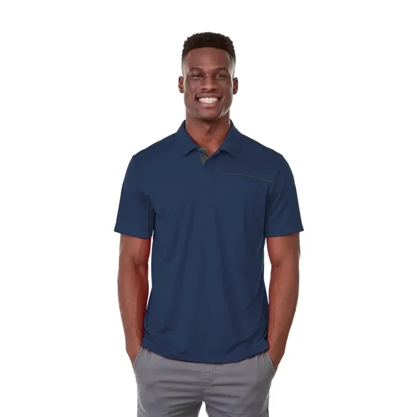 Navy/Steel Grey (575) color option for Men's Wilcox Short Sleeve Polo