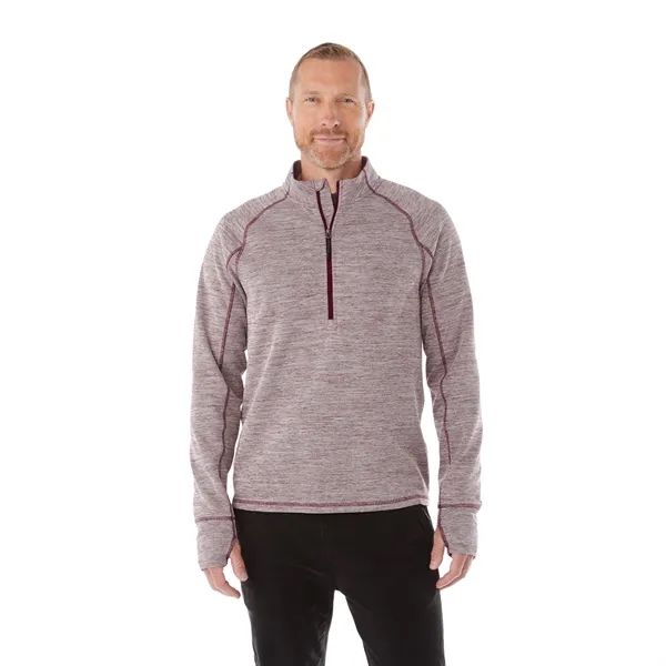 Maroon Heather (384) color option for Men's Crane Knit Half Zip
