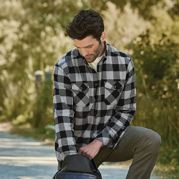 Quarry/Black (938) color option for Men's Sprucelake Roots73 Long Sleeve Shirt