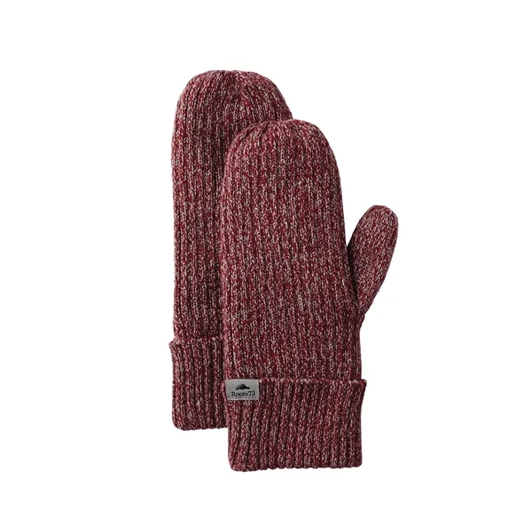Dark Red Heather (372) color option for Unisex Woodland Roots73 Knit Mitts