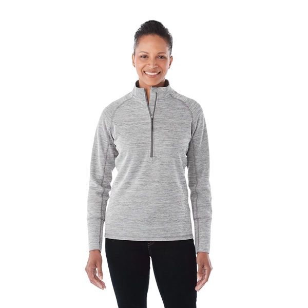 Heather Charcoal (986) color option for Women's Crane Knit Half Zip