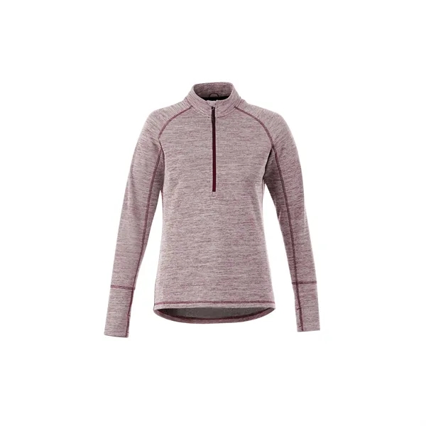 Maroon Heather (384) color option for Women's Crane Knit Half Zip