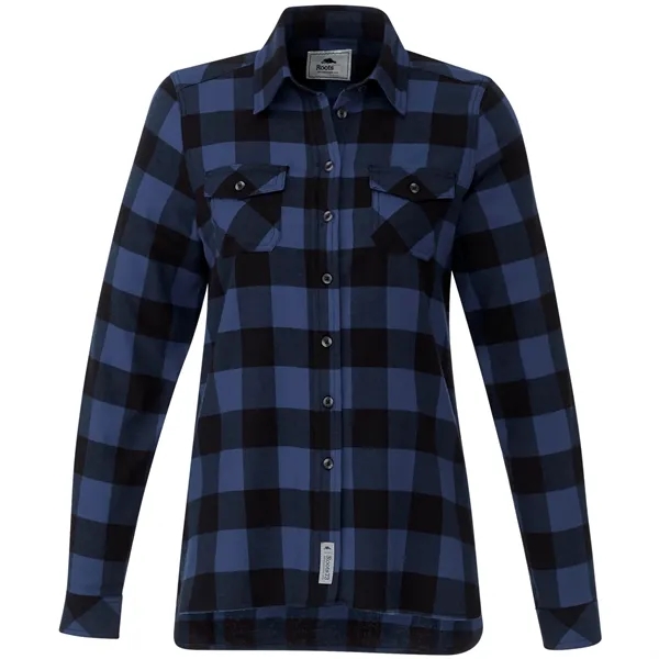 Indigo Blue/Black (552) color option for Women's Sprucelake Roots73 Long Sleeve Shirt
