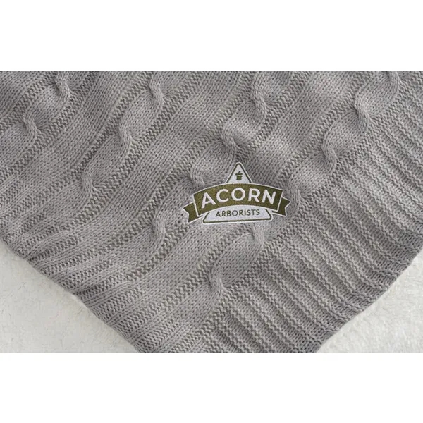 Gray (Gy) color option for Field & Co.® Cable Knit Sherpa Blanket