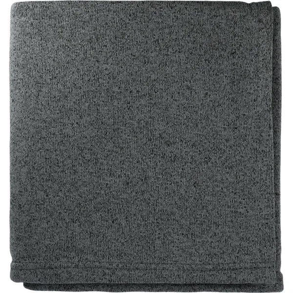 Black (Bk) color option for Heathered Fleece Blanket