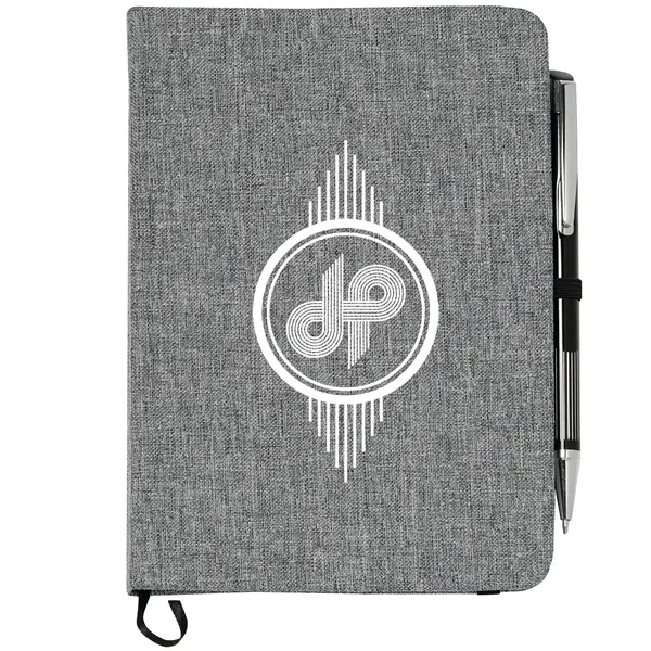 Gray (Gy) color option for Fsc® Mix 5" X 7" Heathered Bound Notebook