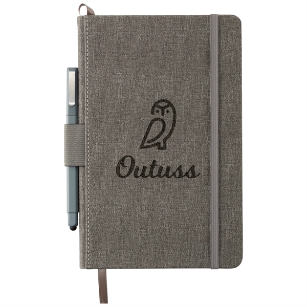 Gray (Gy) color option for Fsc® Mix 5.5" X 8.5" Heathered Hard Bound Journal