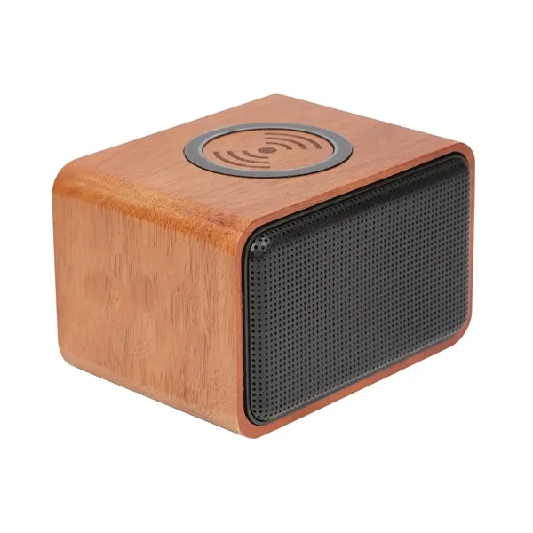 Wood(Wd) color option for Wood Bluetooth Speaker With Wireless Charging Pad
