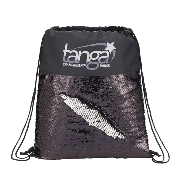 Black color option for Mermaid Sequin Drawstring Bag