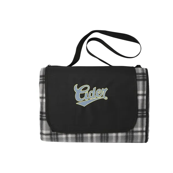 Black (Bk) color option for Extra Large Plaid Picnic Blanket