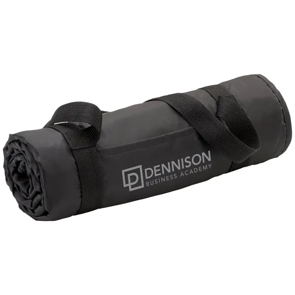 Black (Bk) color option for Roll Up Picnic Blanket With Carrying Strap