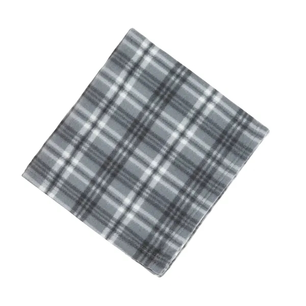 Black (Bk) color option for Plaid Fleece Blanket